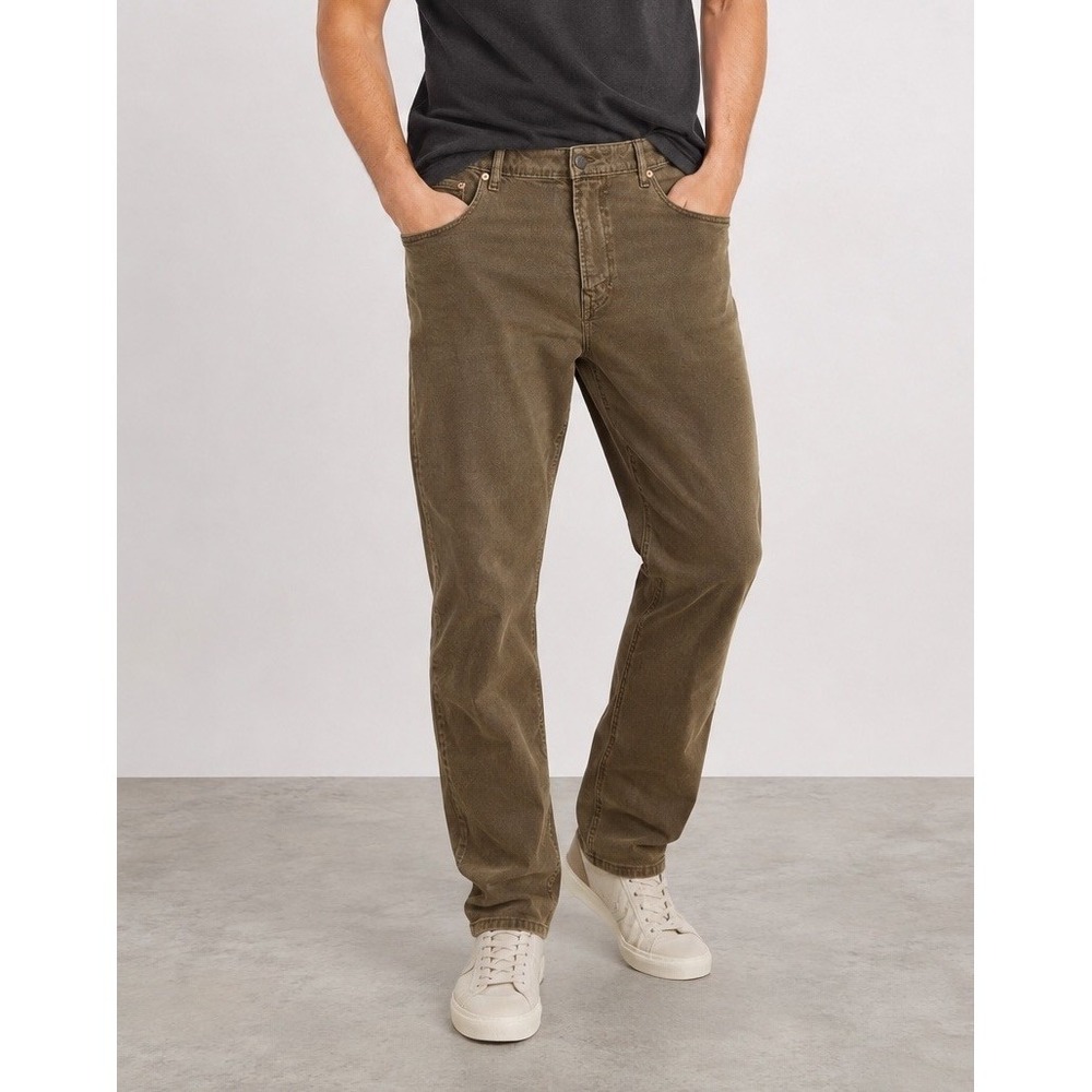 NWT American Eagle Men's 42x32 Original Straight EasyFlex Jeans Brown Khaki